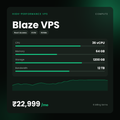 HostGraber Blaze VPS – High-Performance VPS plan with 36 vCPU Cores, 64 GB RAM, 1200 GB NVMe SSD
