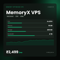 HostGraber MemoryX VPS – Memory-Optimised VPS plan with 4 vCPU Cores, 16 GB RAM, 200 GB NVMe SSD