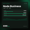 HostGraber Node Business – Node.js Hosting plan with 100 GB SSD Storage, 500 GB Monthly Bandwidth