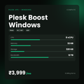 HostGraber Plesk Boost Windows – Plesk VPS – Windows plan with 8 vCPU Cores, 32 GB RAM, 320 GB NVMe SSD