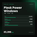 HostGraber Plesk Power Windows – Plesk VPS – Windows plan with 6 vCPU Cores, 16 GB RAM, 200 GB NVMe SSD