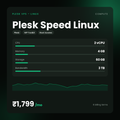HostGraber Plesk Speed Linux – Plesk VPS – Linux plan with 2 vCPU Cores, 4 GB RAM, 60 GB NVMe SSD