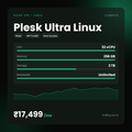 HostGraber Plesk Ultra Linux – Plesk VPS – Linux plan with 32 vCPU Cores, 256 GB RAM, 2 TB NVMe SSD