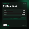 HostGraber Py Business – Python Hosting plan with 100 GB SSD Storage, 500 GB Monthly Bandwidth