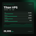 HostGraber Titan VPS – High-Performance VPS plan with 8 vCPU Cores, 64 GB RAM, 240 GB NVMe SSD